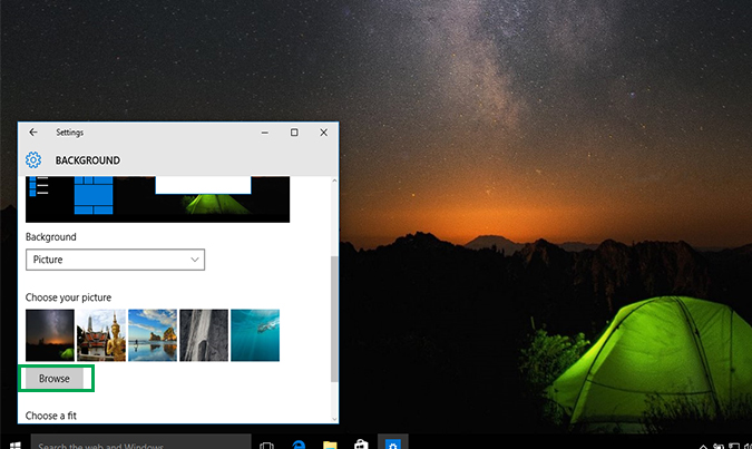 Cách thay đổi hình nền Background Desktop trên Windows 10 8