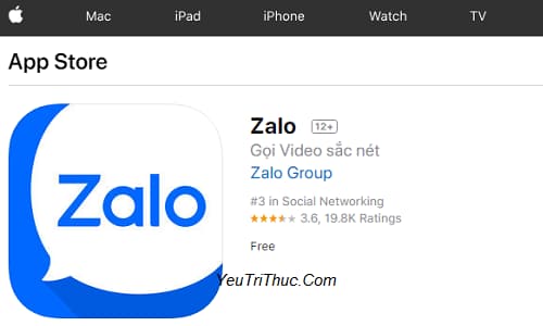 Cách cài đặt ứng dụng Zalo trên iPhone, iPad, App Store 1
