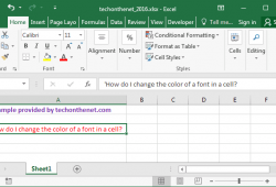 Hướng dẫn cách thay đổi màu chữ văn bản trong Excel 2016 3