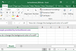 Cách thay đổi màu nền Background Color trong Excel 2016 4